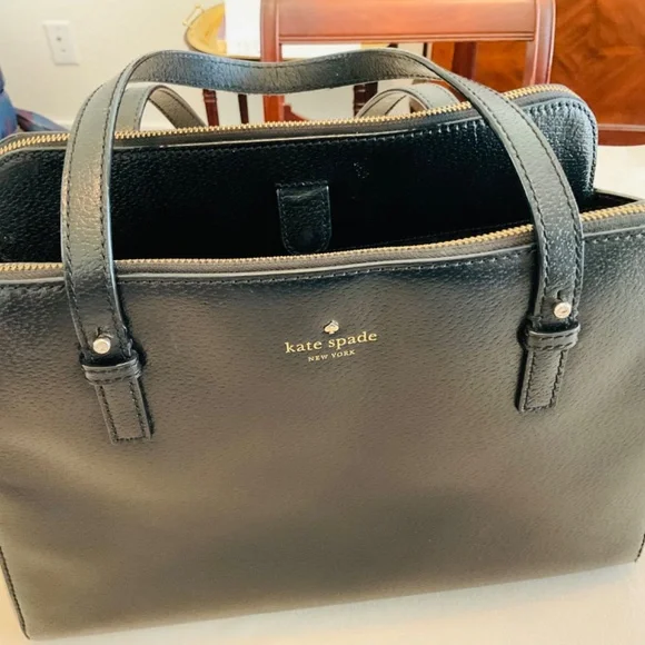 Kate Spade Black Leather Tote - Picture 4 of 16
